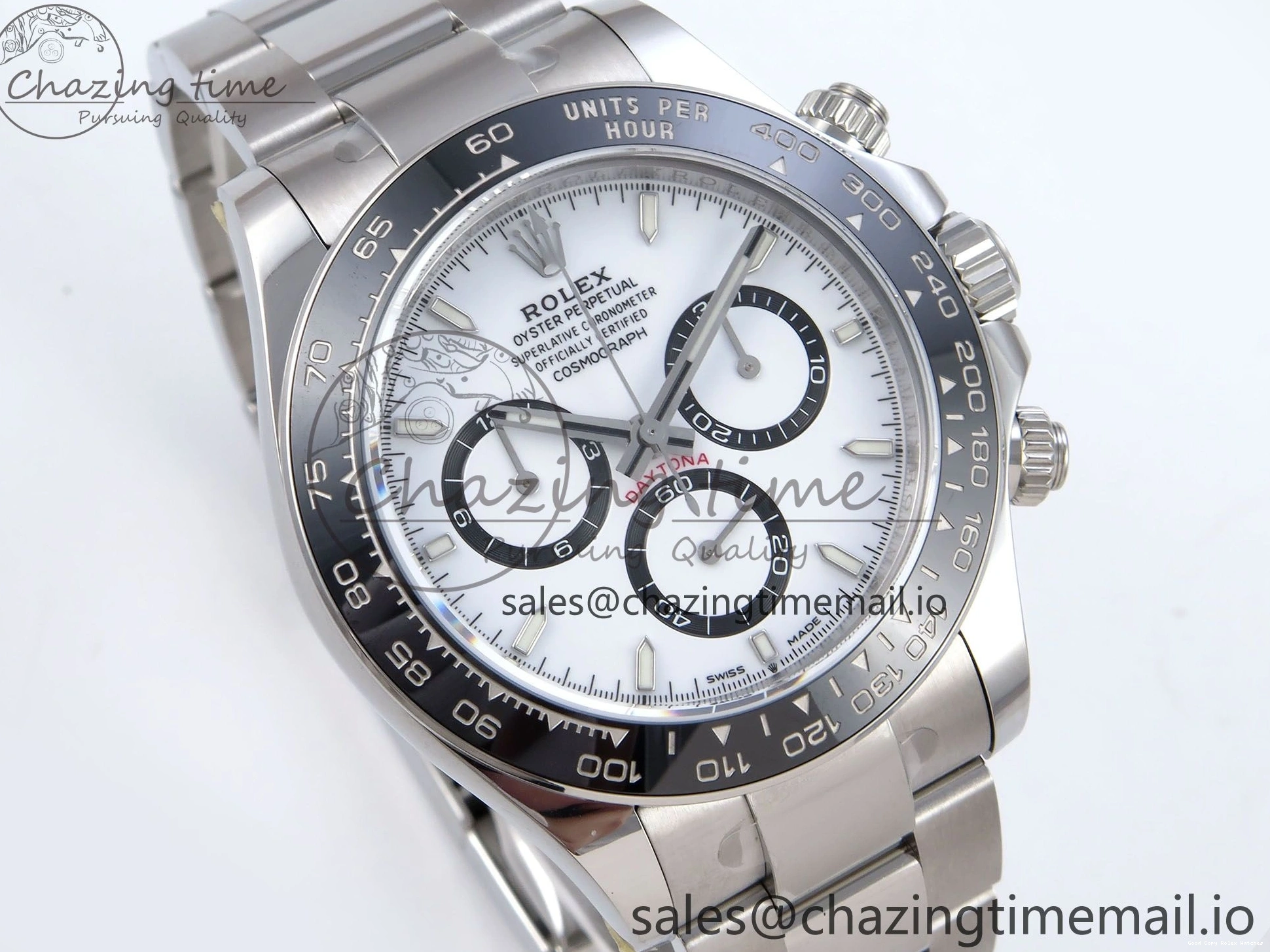 AAA Replica Watches SS White 126500 on SH Best 904L Edition 862 Daytona 1:1 Bracelet QF+ Steel Dial Reliable 1224